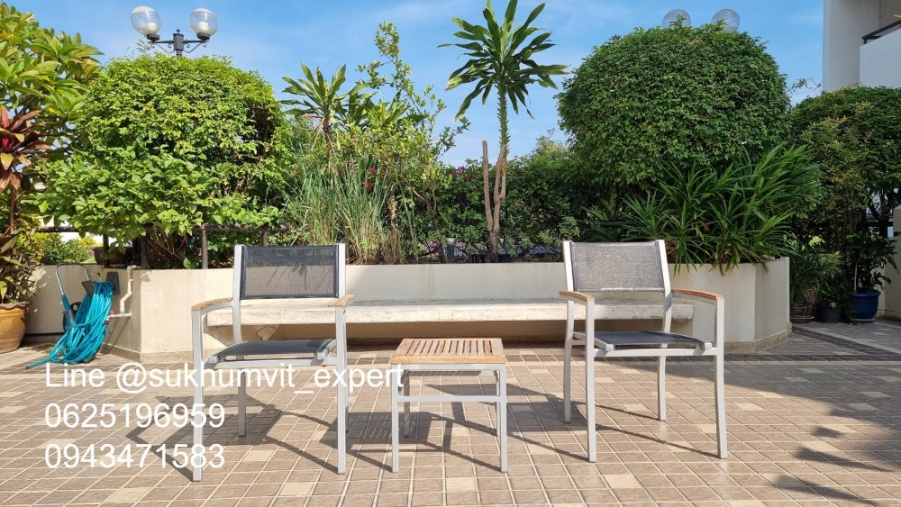 For SaleTownhomeSukhumvit, Asoke, Thonglor : 4-story townhome with rooftop, Soi Ekamai, land size 24 sq wah, usable area 270 sq m, has a swimming pool, beautiful view, calm, shady, good direction, not hot.