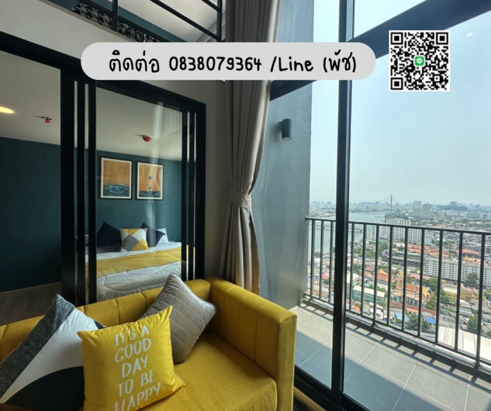 For SaleCondoPinklao, Charansanitwong : Ideo charan70, river view, large room, 2 floors, 50 sq m., starting price 5.39 million baht. Interested, contact Tel/Line 0646428664 (Patch)