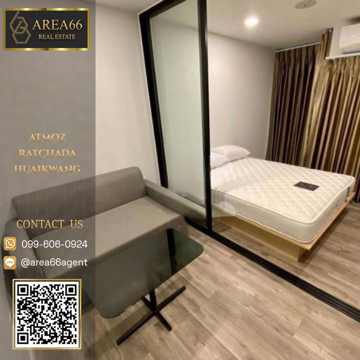 For SaleCondoRatchadapisek, Huaikwang, Suttisan : 🔥For sale!! Condo Atmoz Ratchada-Huaikwang