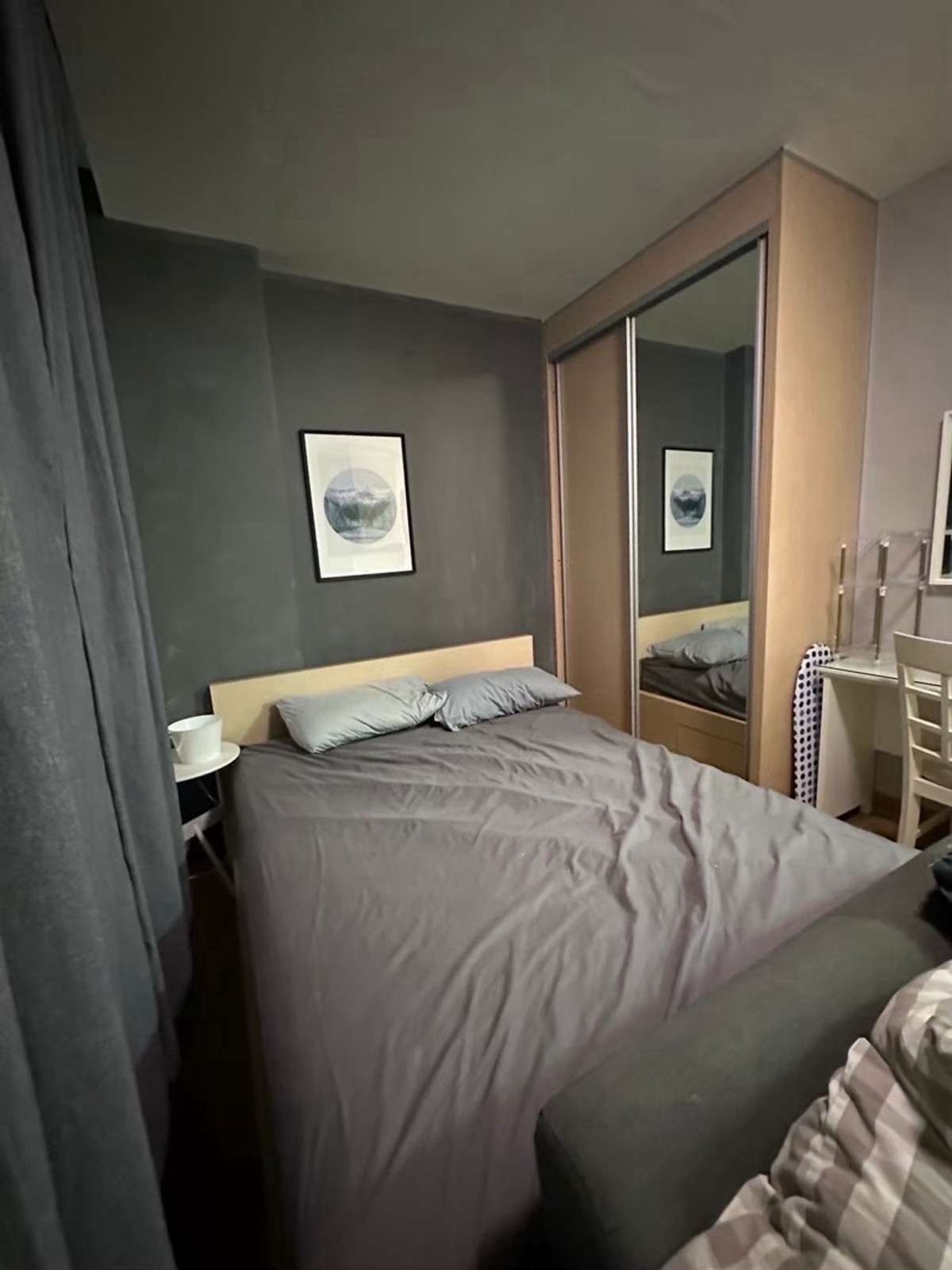 For RentCondoOnnut, Udomsuk : For Rent, ideo mix sukhumvit 103 (Ideo Mix 103), next to BTS Udomsuk, Building A, Studio, 25 sq m, 9,000 baht, beautifully decorated.