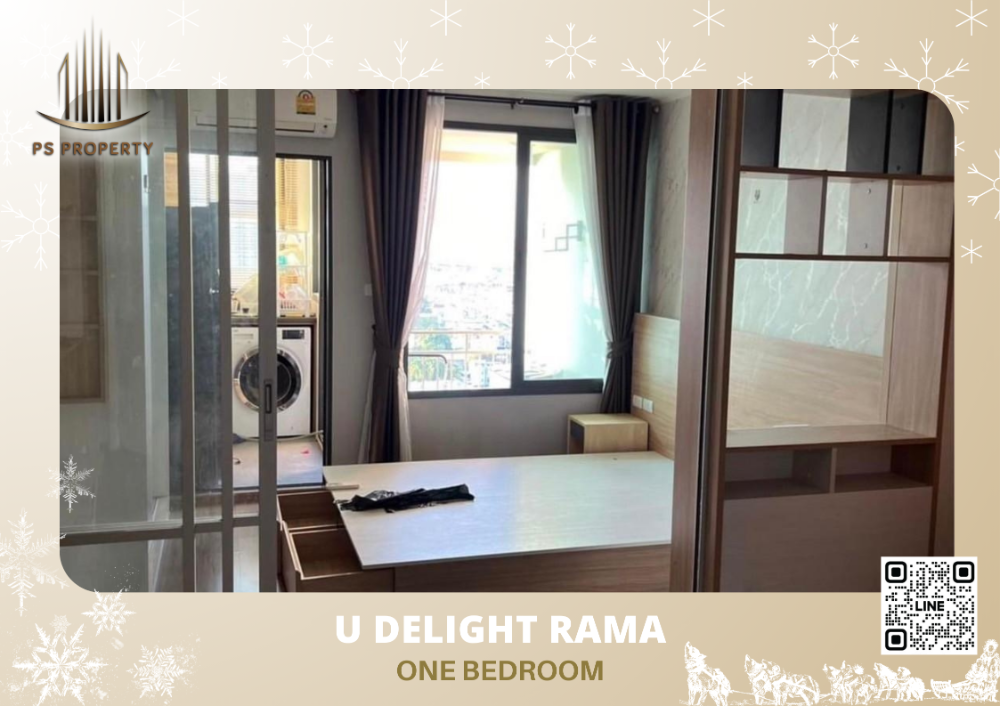 For RentCondoRama3 (Riverside),Satupadit : For rent✨u delight rama 3✨Rama 9 Bridge view, near BRT Wat Pariwat, room decorated in Muji Japanese style. Furniture + electrical appliances ready