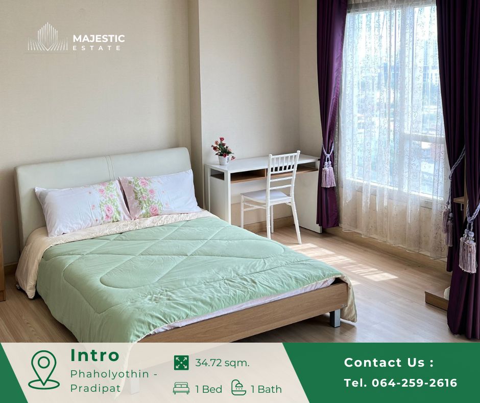 For SaleCondoSapankwai,Jatujak : For Sale/Rent Intro Condominium Phaholyothin - Pradipat convenient to travel, near Rama 6 Expressway, BTS Saphan Khwai