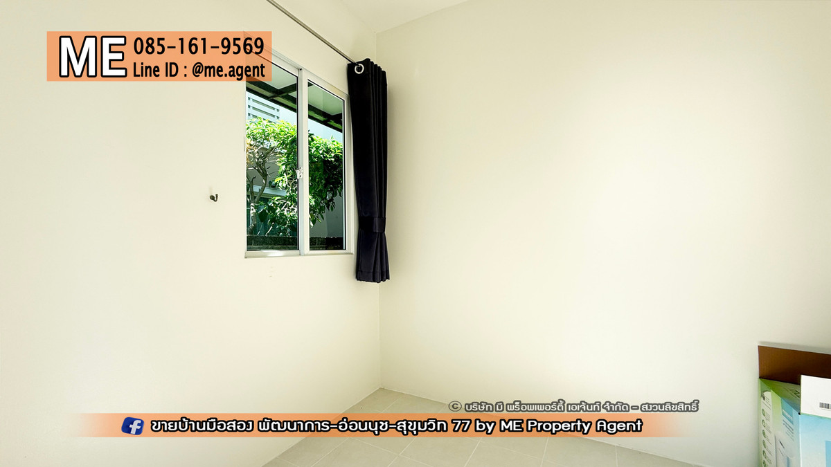 For RentHousePattanakan, Srinakarin : Single house for rent, Passorn Prestige Pattanakarn 38, large house plan, 210 sq m., has a maids room. The front of the house doesnt collide with anyone. Fully furnished, convenient to travel, near BTS On Nut and Airport Link Hua Mak, call 064-954-9619 (R