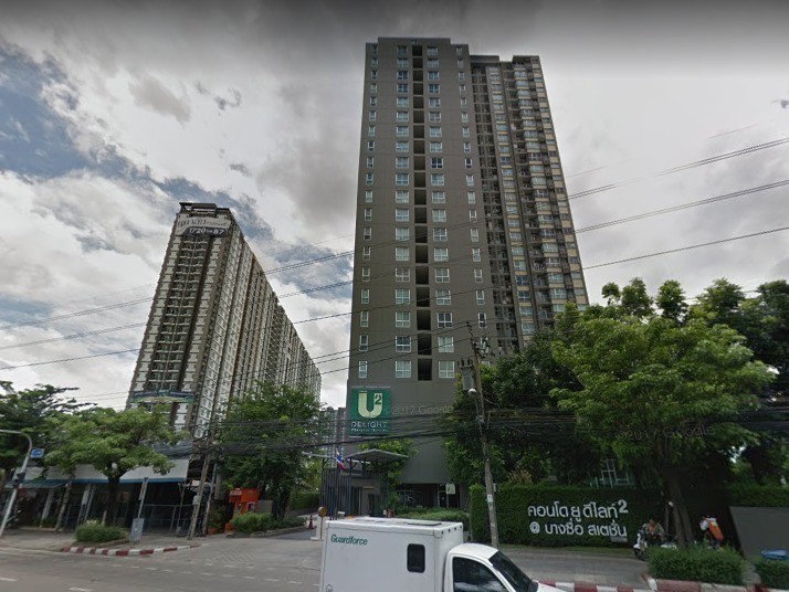 For RentCondoBang Sue, Wong Sawang, Tao Pun : Condo for rent U Delight Bang Sue Station 2 Entrance to Soi Prachachuen 19, size 54 sq m., 2 bedrooms, 2 bathrooms, 1 living room, 1 kitchen, 11th floor, south side, near the location.