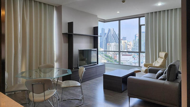 For RentCondoSiam Paragon ,Chulalongkorn,Samyan : Condo for Rent The Room Rama 4, 2 bedroom 85 sqm Fully-Furnished Near MRT Hua Lamphong, Samyan, Phaya Thai, Chulalongkorn University, Banthat Thong : EL25R-007 