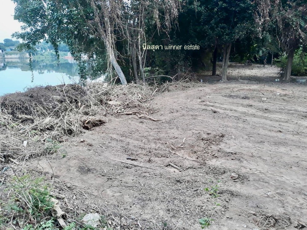 ขายที่ดินราชบุรี : ที่ดินริมแม่น้ำแม่กลอง ราชบุรี ราคาเบาๆ 7 ล้าน หน้าติดถนน หลังติดน้ำ ข้างลำคลอง ขนาด 353 ตรว