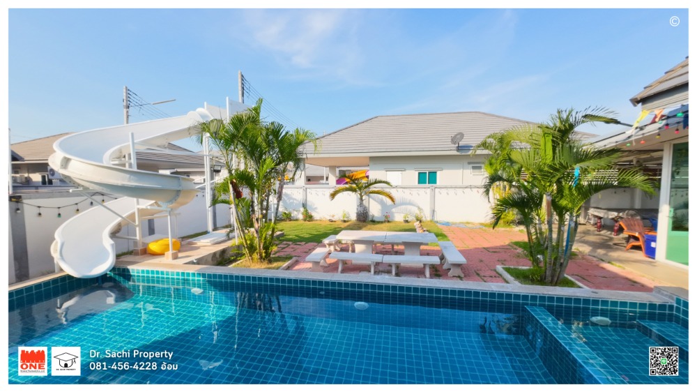 For SaleHotel&Apartment BusinessCha-am Phetchaburi : Pool villa for sale in Cha-am, 4 bedrooms, 3 bathrooms, fully furnished, area 131 sq wa., near Cha-am beach 3 km.