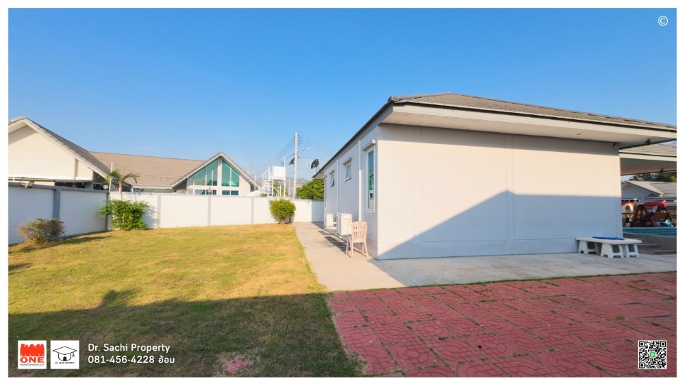 ขายชะอำ เพชรบุรี : บ้านพูลวิลล่า ตกแต่งสวยพร้อมอยู่ 172 ตรว. ใกล้หาดชะอำ (พร้อมใบอนุญาต)