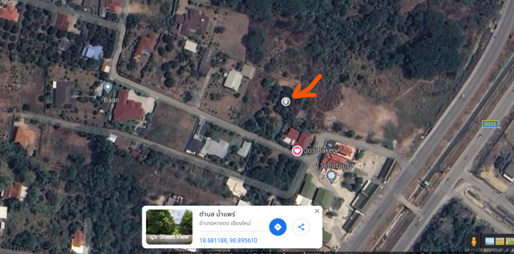 ขายที่ดินเชียงใหม่ : ขายที่ดิน 2-2-63 ไร่ หางดง เชียงใหม่ บ้านน้ำแพร่ ติดถนนสองด้าน เหมาะสร้างบ้าน โรงแรม