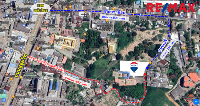 ขายที่ดินพัทยา บางแสน ชลบุรี สัตหีบ : ที่ดินใกล้แยกเฉลิมไทย, แยกซอยเขาน้อย, แยกแมรี่ จังหวัดชลบุรี 3 ไร่ 2 งาน 56.5 ตรว. ราคา 25,000 บาท/ตรว.