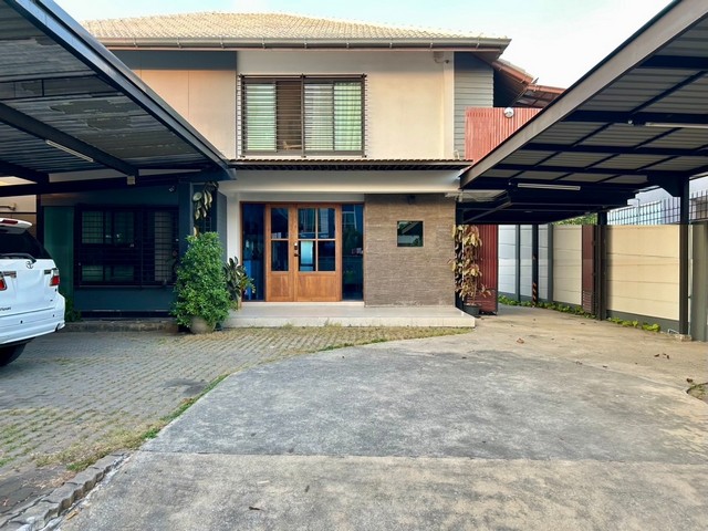 For RentHouseKaset Nawamin,Ladplakao : P14, 2-storey detached house for rent, Sangkhom Sangkhram Road 16, near the expressway