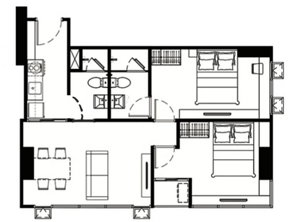 ขายคอนโดบางนา แบริ่ง ลาซาล : ขายคอนโดKnightBridge Collage 2ห้องนอนสุขุมวิท 107  ใกล้ BTS แบริ่งเพียง 430 เมตร  2ห้องน้ำ