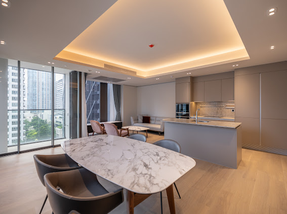 ให้เช่าคอนโดวิทยุ ชิดลม หลังสวน : Tonson One Residence: 2bed 2bath + powder room 118sqm 170,000/mth Am: 0656199198