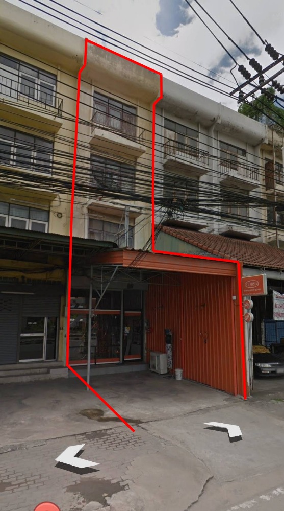 For SaleShop HouseSamut Prakan,Samrong : Commercial building for sale, 4 floors + rooftop, next to Sukhumvit Road. Near Wat Trai Samakkhi Erawan Museum, BTS Pu Chao, Kanchanaphisek Road, Industrial Ring Road, Bangna, Rama 2, building suitable for an office. Online distribution center or doing bu