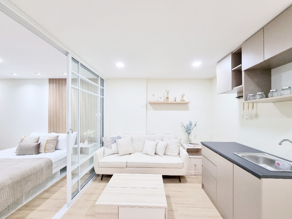 ขายคอนโดลาดพร้าว101 แฮปปี้แลนด์ : City villa ห้องสวย ตกแต่งเฟอร์นิเจอร์ครบ