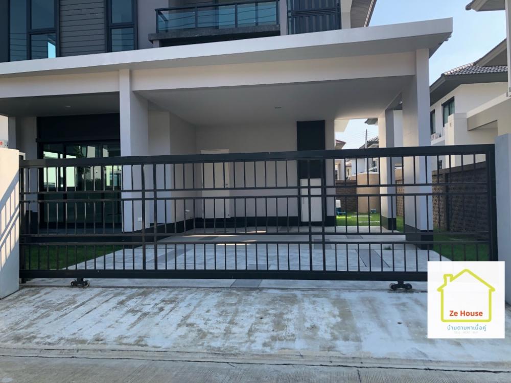 For RentHousePathum Thani,Rangsit, Thammasat : Single house for rent, Setthasiri, Wongwaen-Lam Luk Ka, Lam Luk Ka Road, Pathum Thani, beautiful house, good society
