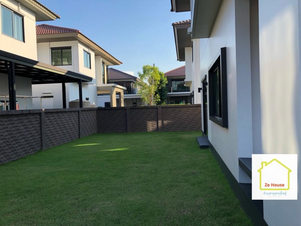 For RentHousePathum Thani,Rangsit, Thammasat : Single house for rent, Setthasiri, Wongwaen-Lam Luk Ka, Lam Luk Ka Road, Pathum Thani, beautiful house, good society
