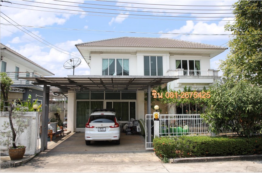 ขายบ้าน : บ้านเดี่ยว 2 ชั้น #หมู่บ้านมณีรินทร์ #ราชพฤกษ์ #บางกรวย #พระราม 5 #โรบินสัน ไลฟ์สไตล์ ราชพฤกษ์