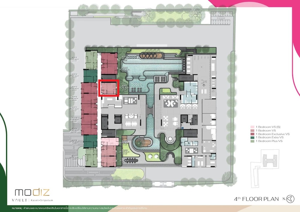 Sale DownCondoKasetsart, Ratchayothin : Modiz Vault, 2-story loft room, pool view, rare room of the project.