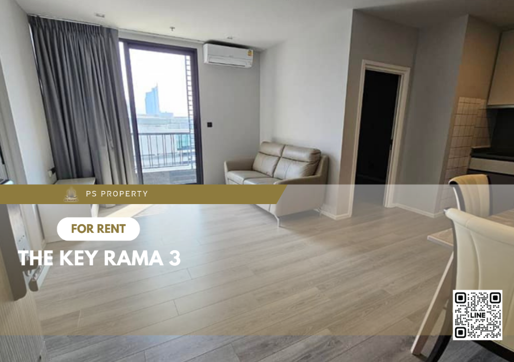 For RentCondoRama3 (Riverside),Satupadit : For rent✨The Key Rama 3✨ 2 bedrooms, 1 bathroom, next to Terminal21 mall, fully built-in furniture. Complete with electrical appliances