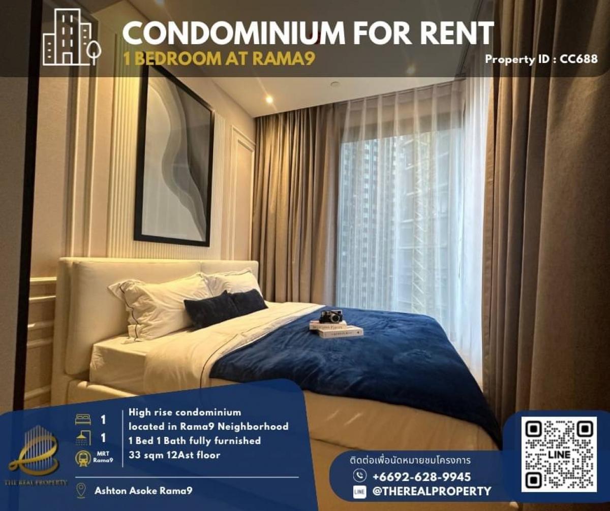 For RentCondoRama9, Petchburi, RCA : 💗Ashton Asoke-Rama9 ✅Beautiful room, special price
