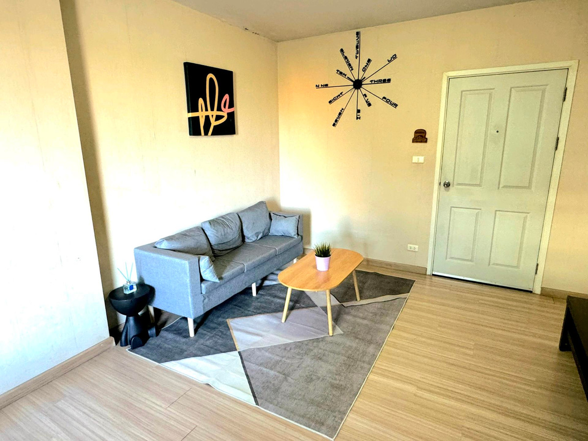 For RentCondoNawamin, Ramindra : Condo for rent: Plum Condo Nawamin 86, Building B, 8th floor, size 29 sq m. (village side) 🚗 Parking for 1 car, corner room