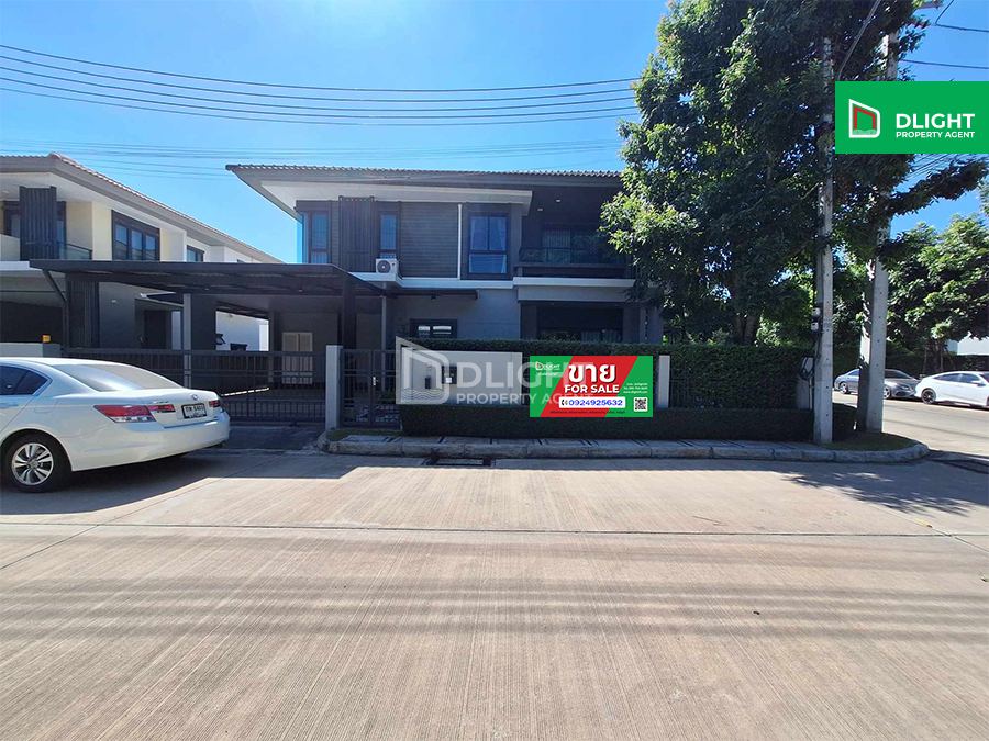 For SaleHousePathum Thani,Rangsit, Thammasat : Single house Setthasiri Lam Luk Ka Ring Road, 70 sq m, 221 sq m, 4 bedrooms, 3 bathrooms, price 9.7 million baht, excellent condition, fully furnished, corner unit.