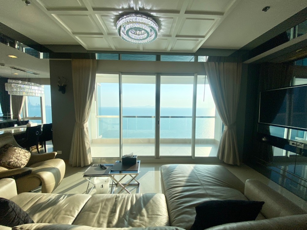 ขายคอนโดพัทยา บางแสน ชลบุรี สัตหีบ : For sale The Palm wongamat beach front 144 Sq.m direct sunset  (S03-0866)