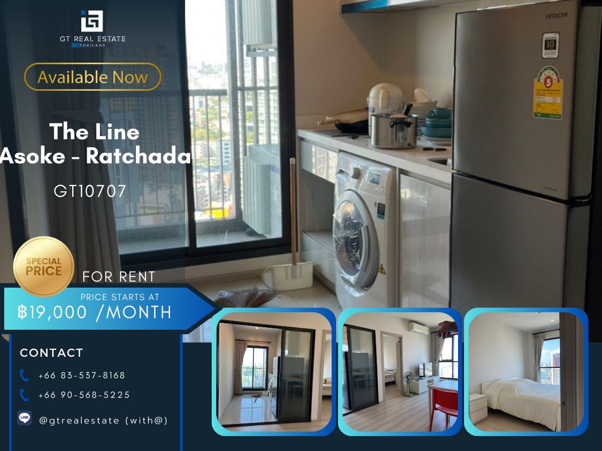 For RentCondoRama9, Petchburi, RCA : Condo for rent the line asoke Ratchada, fully furnished. Ready to move in
