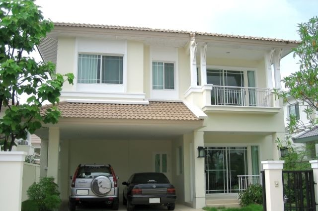For RentHouseLadkrabang, Suwannaphum Airport : Single house for rent, Nantawan Village Project, On Nut-Rama 9 (Land & House)