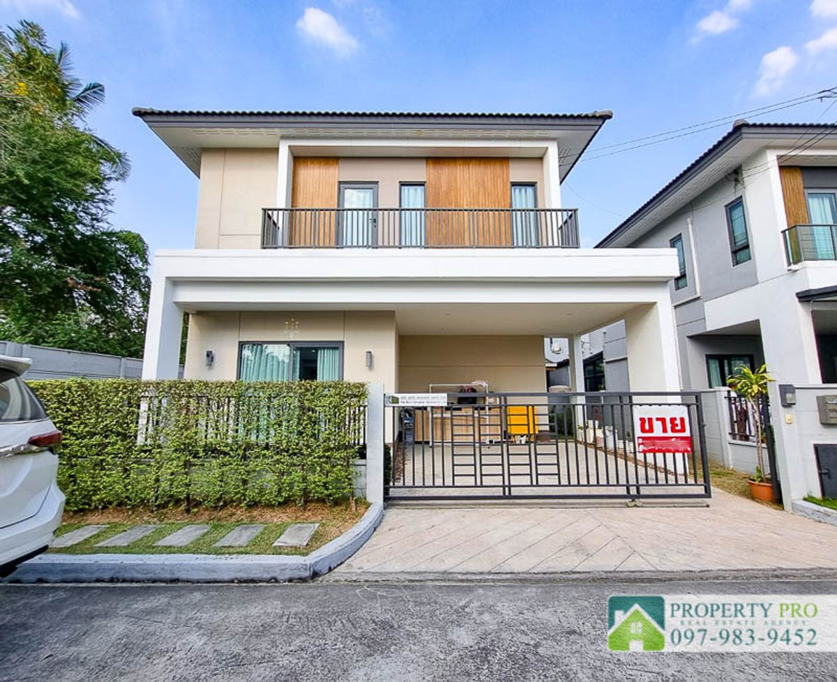 ขายบ้านนนทบุรี บางใหญ่ บางบัวทอง : ขาย บ้าน Centro ราชพฤกษ์ 2 บ้านเดี่ยว 2 ชั้น 3 ห้องนอน ขนาด 53 ตรว 175 ตรม หลังริม สภาพใหม่มาก เฟอร์นิเจอร์ เครื่องใช้ไฟฟ้าครบ ใกล้ รถไฟฟ้า MRT บางพลู ทางด่วนศรีรัช วงแหวนรอบนอก พระราม 5 : EL24S-002 