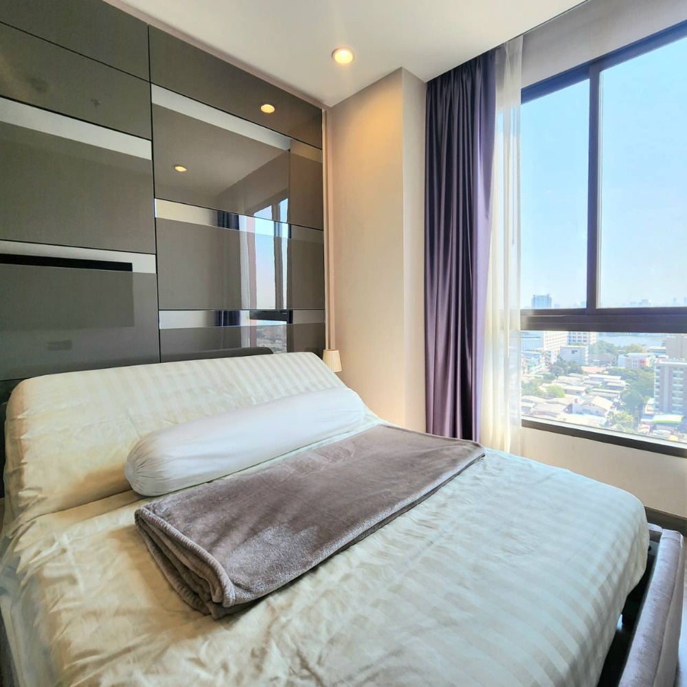 ให้เช่าคอนโดปิ่นเกล้า จรัญสนิทวงศ์ : ให้เช่า 2 ห้องนอน วิวโค้งแม่น้ำชัดเจน พร้อมเฟอร์นิเจอร์ครบ เหมือนพักผ่อนบ้านพักตาอากาศ 350 เมตร MRT สิรินธร