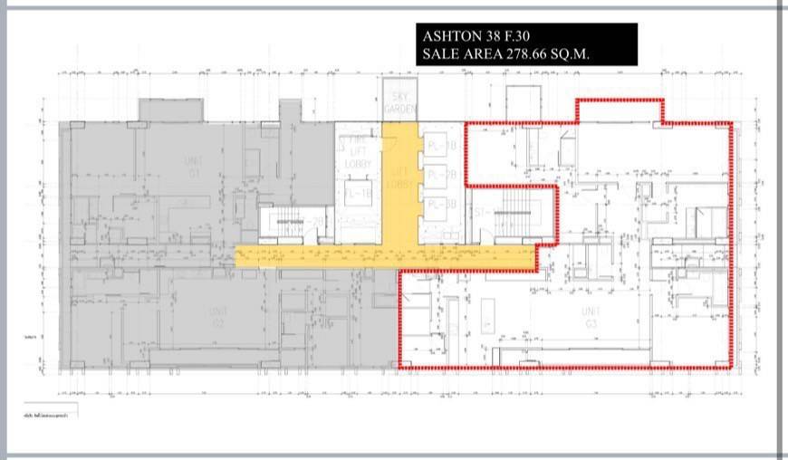 ขายคอนโดสุขุมวิท อโศก ทองหล่อ : Urgent Penthouse 279sq.m. (Bare Shell) นัดชมห้องจริง โทร 065-053-9935 Gunn