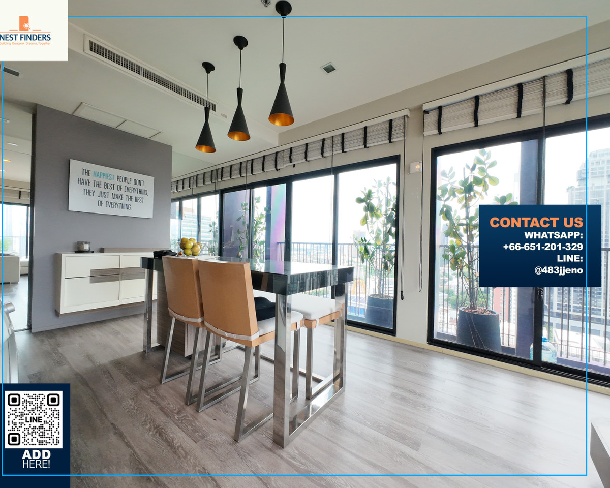 For RentCondoSukhumvit, Asoke, Thonglor : Ready to move in 💗 For rent, spacious room, next to BTS Ekkamai 💗 Noble Reveal Sukhumvit 63