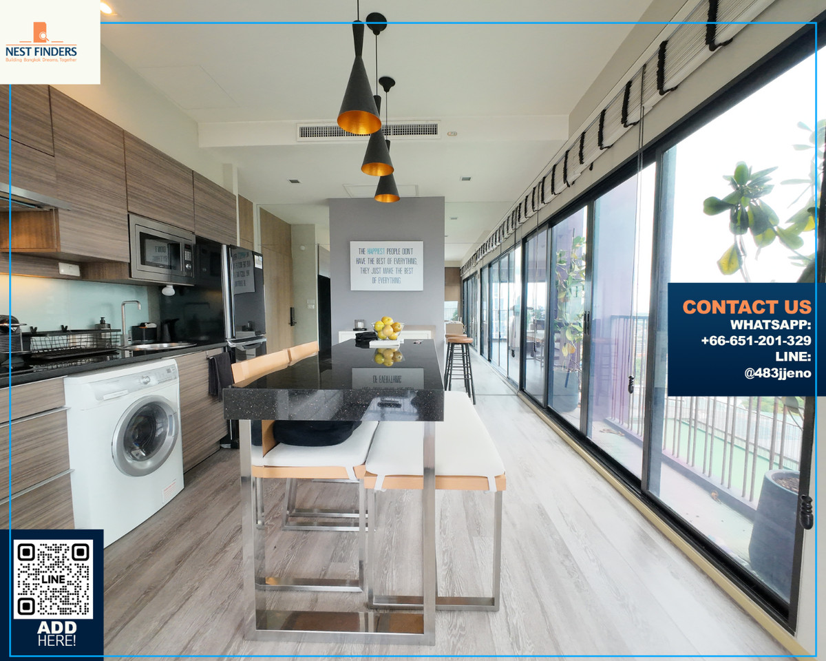 For RentCondoSukhumvit, Asoke, Thonglor : Ready to move in 💗 For rent, spacious room, next to BTS Ekkamai 💗 Noble Reveal Sukhumvit 63