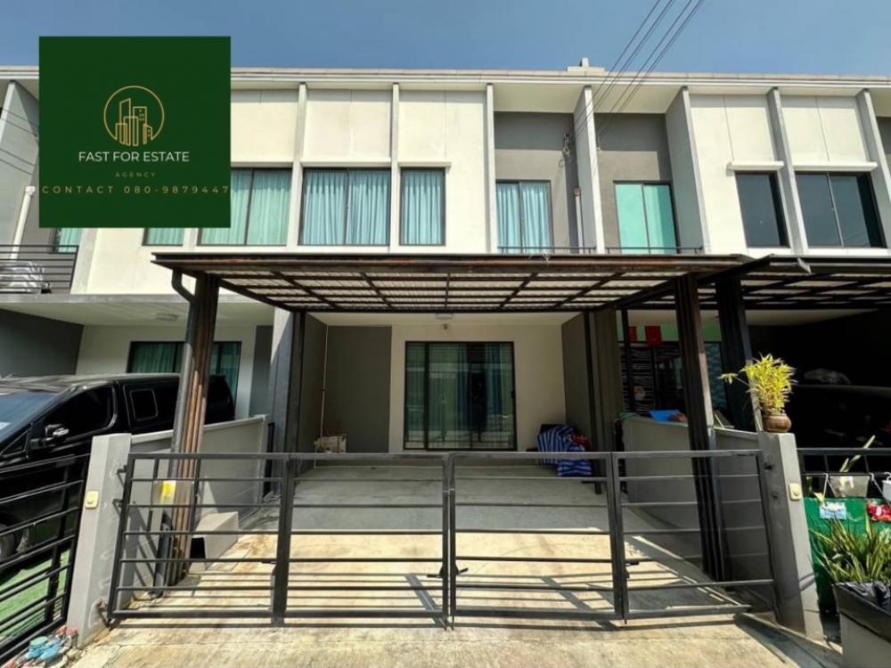 For RentTownhomeRama5, Ratchapruek, Bangkruai : 🏠 Vacant 1 Feb 68, 2-storey townhouse for rent, Pleno Ratchaphruek, 3 bedrooms, 2 bathrooms, 2 parking spaces, very special price, empty house, pets allowed, near Chao Phraya Market