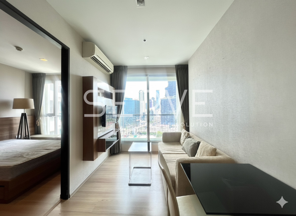 For RentCondoSathorn, Narathiwat : 🔥20K🔥 - 1 Bed 35.28 sq.m. High Fl. 15+ Good Location BTS Saphan Taksin station 340 m. at Rhythm Sathorn Condo  / For Rent