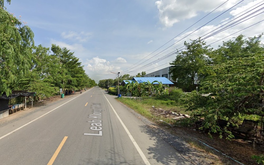 ขายที่ดินปทุมธานี รังสิต ธรรมศาสตร์ : ขาย ที่ดิน 288 ตรว. ติด ถ. เลียบคลอง 11 ฝั่งตะวันตก หนองเสือ ปทุมธานี ใกล้เส้นทางหลวงปทุมธานี-อยุธยา