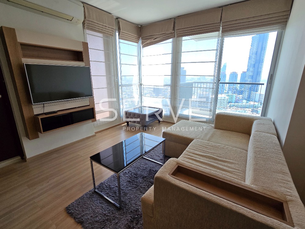 For RentCondoSathorn, Narathiwat : 🔥42K🔥 - 2 Beds with Bathtub 63.23 sq.m. Super High Fl. 30+ Good Location BTS Saphan Taksin 340 m. at Rhythm Sathorn Condo / For Rent