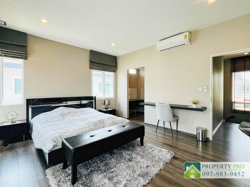 For SaleHouseNonthaburi, Bang Yai, Bangbuathong : House for Sale Mantana Westgate, 4 Bedroom 60 Sqw 185 Sqm Fully Furnished Near MRT Talad Bang Yai, Klong Bang Phai, Bang Yai, Bang Bua Thong : EL24S-004