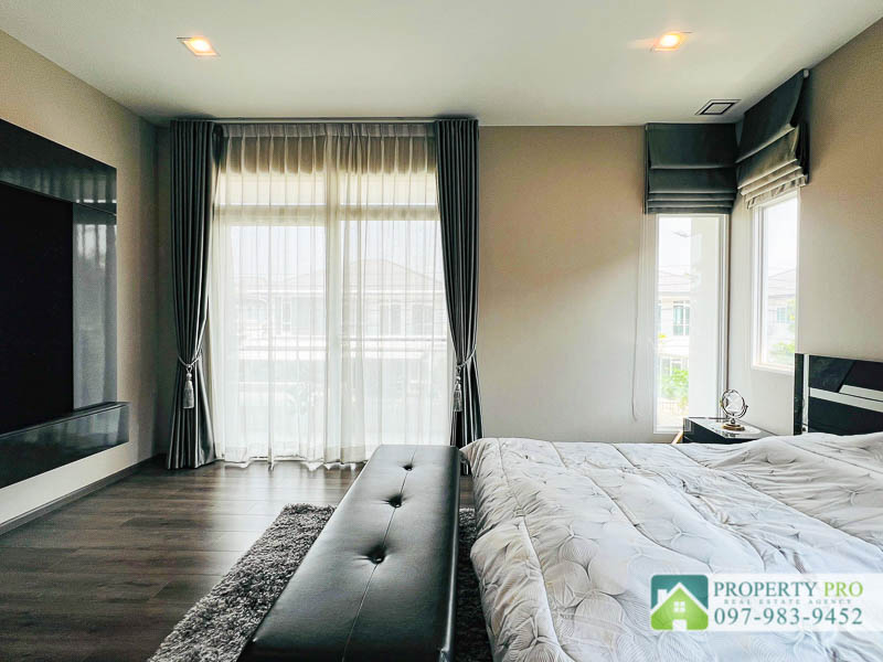 For SaleHouseNonthaburi, Bang Yai, Bangbuathong : House for Sale Mantana Westgate, 4 Bedroom 60 Sqw 185 Sqm Fully Furnished Near MRT Talad Bang Yai, Klong Bang Phai, Bang Yai, Bang Bua Thong : EL24S-004