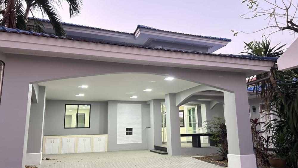 For RentHousePathum Thani,Rangsit, Thammasat : 2-storey detached house for rent, beautiful, newly renovated, Land & House project, price 20,000 / month #House newly renovated, painted, new electrical system throughout the house.