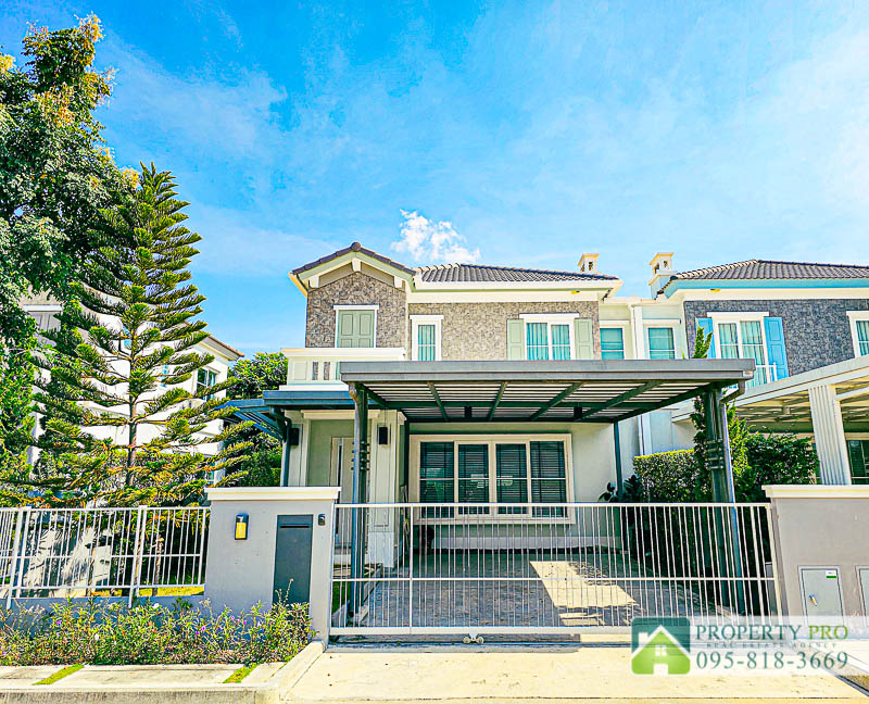 ขายบ้านบางนา แบริ่ง ลาซาล : ขาย บ้าน Anya บางนา รามคำแหง 2 บ้านแฝด แบบ 2 ห้องนอน 43 ตรว 146 ตรม สไตล์ French Country สภาพใหม่เอี่ยม เฟอร์นิเจอร์ เครื่องใช้ไฟฟ้าครบ ใกล้ เฉลิมพระเกียรติ ร.9 Mega Bangna ราชวินิตบางแก้ว สนามบินสุวรรณภูมิ : SL24S-002