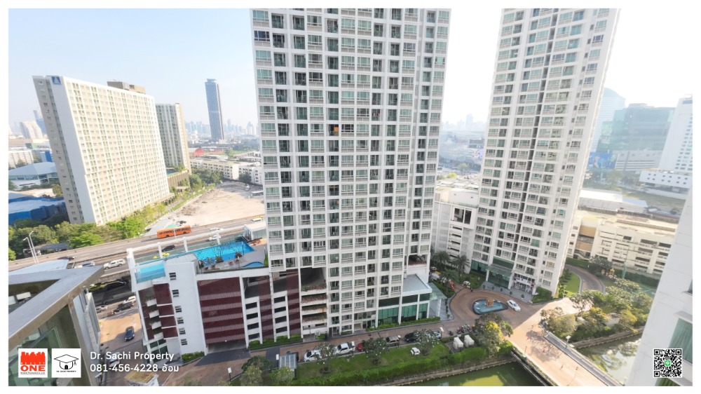 For RentCondoRama9, Petchburi, RCA : Condo for rent, TC Green, Building A, 16th floor, size 54 sq m, near the Orange Line and MRT Rama 9.