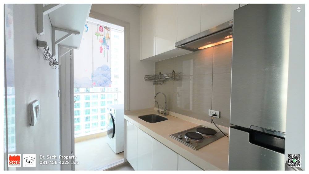 For RentCondoRama9, Petchburi, RCA : Condo for rent, TC Green, Building A, 16th floor, size 54 sq m, near the Orange Line and MRT Rama 9.