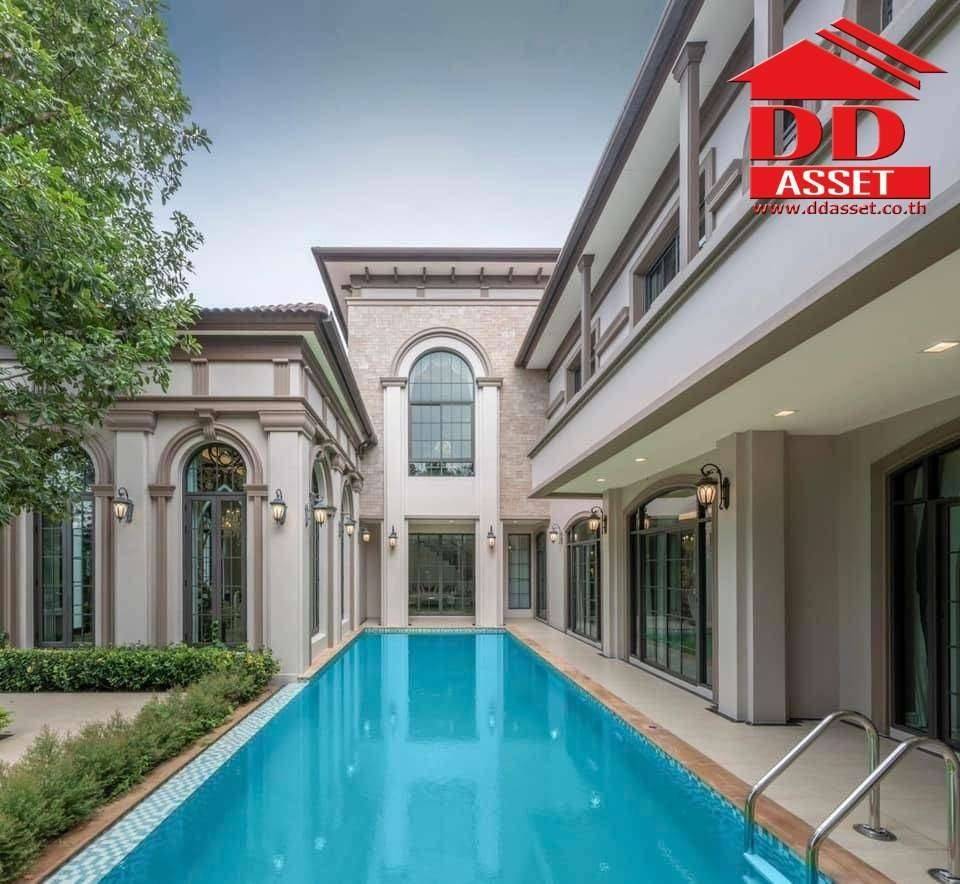 ขายบ้านปิ่นเกล้า จรัญสนิทวงศ์ : ขายคฤหาสน์หรู เดอะแกรนด์ ปิ่นเกล้า The Grand Pinklao ติดถนนบรมราชชนนี Placio de San Telmo (พาลาซิโอ้ เดอ ซาน เตลโม) บ้านมีสระว่ายน้ำกลางบ้าน  รหัส H8031