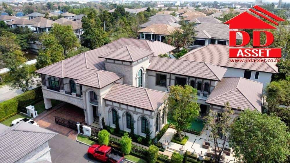 ขายบ้านปิ่นเกล้า จรัญสนิทวงศ์ : ขายคฤหาสน์หรู เดอะแกรนด์ ปิ่นเกล้า The Grand Pinklao ติดถนนบรมราชชนนี Placio de San Telmo (พาลาซิโอ้ เดอ ซาน เตลโม) บ้านมีสระว่ายน้ำกลางบ้าน  รหัส H8031