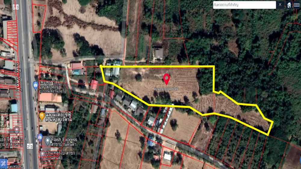 ขายที่ดินมหาสารคาม : ขายที่ดินอำเมืองมหาสารคาม ใกล้มหาวิทยาลัย แหล่งชุมชน บิ๊กซี เหมาะทำบ้านพัก หอพัก หรือจัดสรรขาย