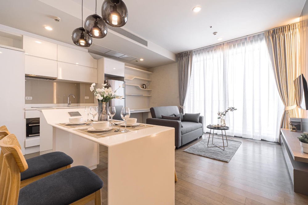 ให้เช่าคอนโดราชเทวี พญาไท : Newly renovated! For rent Pyne by Sansiri closed to bts 0meter