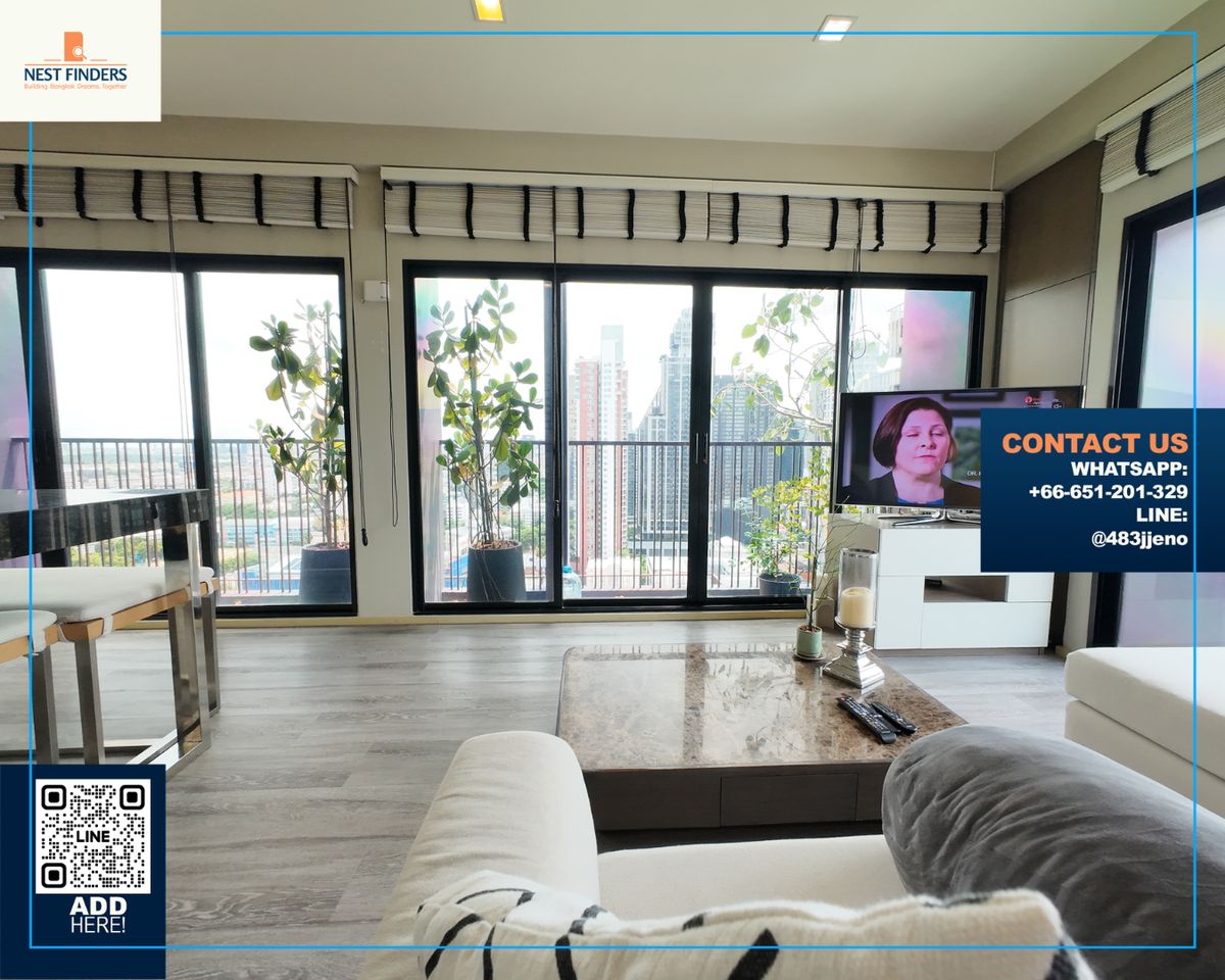 ให้เช่าคอนโดสุขุมวิท อโศก ทองหล่อ : ห้องสวยกระจกรอบ For Rent : Noble Reveal รถไฟฟ้า BTS เอกมัย 220 เมตร